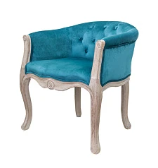 купить стильное Низкое кресло ретро Kandy Blue Velvet в интернет-магазине