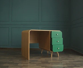 фото Рабочий стол "Ellipse" с одной тумбой арт EL08/2G