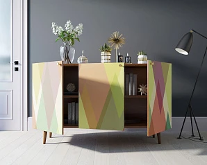 купить стильные Комод "Berber" три дверки 16 принт арт BB01/Print_16