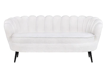 Диван ракушка для гостиниц Pearl Triple Boucle на черных ножках на заказ в интернет-магазине
