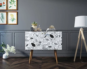 фото Комод на высоких ножках "Berber" малый принт 9 арт BB13/Print_09 в интерьере