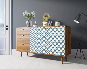 купить стильные Комод "Berber" с двумя дверками и ящиками 13 принт арт BB05/Print_13