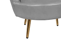 Низкое кресло ракушка Pearl Grey V2 в интерьере