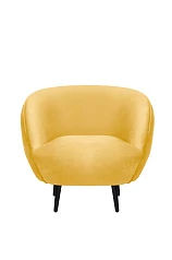 Мягкое кресло Small Benee Yellow на черных ножках
