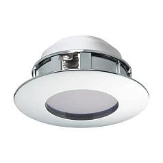 95818 Светодиодный встраиваемый светильник PINEDA, 1х4,9W(LED), ?78, IP44, пластик, хром