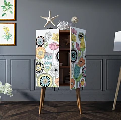 стильные Комод на высоких ножках "Berber"  арт BB09/Print_03