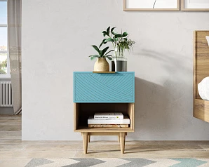 фото Тумбочка с верхним ящиком "Line" LN10/GR1/blue