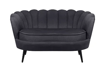 купить Дизайнерский диван Pearl Double Black на черных ножках