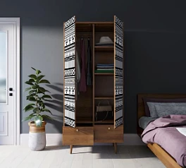 купить Шкаф двухстворчатый "Berber" принт 19 арт BB16/Print_19 в интернет-магазине