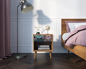 фото Тумбочка "Berber" с открытой полкой 32 принт арт BB33/Print_32, разноцветная