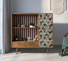 купить стильный Стеллаж с нишей "Berber" принт 26 арт BB28/Print_26 в интернет-магазине