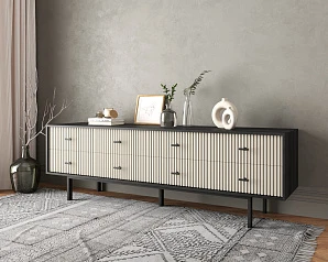 купить Комод с восемью ящиками "Emerson" арт EM03/milky/L в интернет-магазине