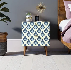 заказать Тумбочка "Berber" с двумя ящиками 13 принт арт BB03/Print_13, разноцветная в интернет-магазине