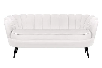 стильный Диван ракушка Pearl Triple Beige на черных ножках