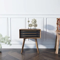 красивые Тумба для прихожей "Bruni Black" с тремя ящиками в интернет-магазине