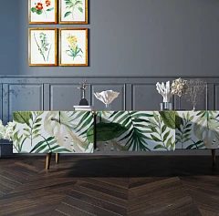 Комод "Berber" с ящиками низкий под TV принт 4 арт BB19/Print_04