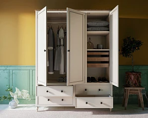 купить красивые Шкаф трехстворчатый "Odri" с ящиками арт od2127KR3 в интернет-магазине