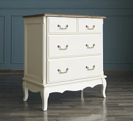 фото Бежевый комод Leontina (4 ящика) арт ST9335 в интерьере