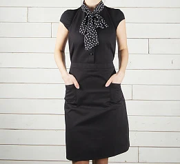 фото Фартук черный с бантом в интерьере