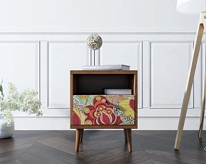 заказать Тумбочка "Berber" с одним ящиком 6 принт арт BB06/Print_06, разноцветная в интернет-магазине