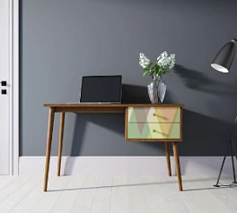 красивый Стол рабочий "Berber" принт 16 с одной тумбой арт BB20/Print_16 в интернет-магазине