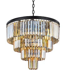 красивые Люстра Odeon 4 Rings Amber на заказ