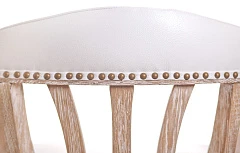 фото Мягкий стул с подлокотниками Tanner White Leather