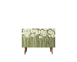 Комод "Berber" три ящика и дверка арт BB34/Print_53 в интерьере