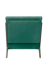 стильные Низкое кресло с деревянными подлокотниками Mody Green V2 цвет зеленый