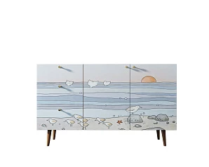 купить стильный Комод "Berber" с двумя дверками и ящиками принт 10 арт BB17/Print_10