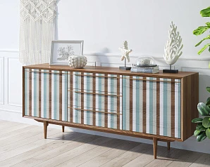 Комод "Bruni print 1" с тремя ящиками и дверками арт BR-03/print_1 в интерьере