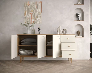 купить красивый Комод с тремя дверками и ящиками "Arka" AR02 в интернет-магазине