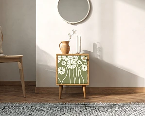 заказать Тумбочка "Berber" с дверкой 53 принт арт BB21/Print_53, разноцветная в интернет-магазине