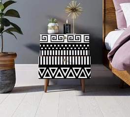 купить стильные Тумбочка "Berber" с двумя ящиками 19 принт арт BB03/Print_19, разноцветная в интернет-магазине