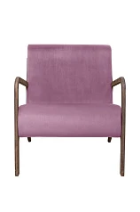 купить Низкое кресло с деревянными подлокотниками Mody Pink розовый