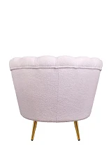 заказать стильное Низкое кресло ракушка Pearl Pink Boucle