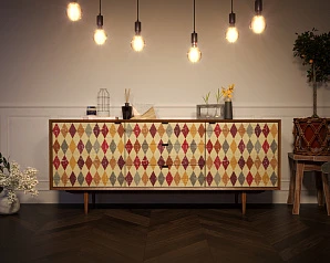 Комод "Bruni print" с тремя ящиками и дверками арт BR-03P на заказ в интернет-магазине