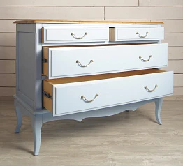 купить стильные Комод «Leontina Blue» на 4 ящика арт ST9315B