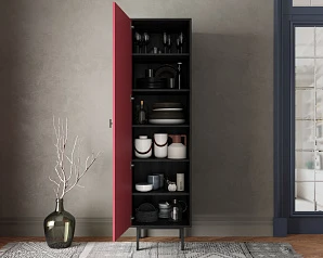 купить стильный Шкаф c одной дверкой "Emerson" арт EM101/red/L