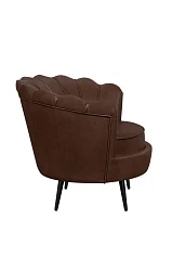 Низкое кресло ракушка Pearl Brown V2 на черных ножках в интернет-магазине