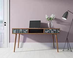 Стол рабочий "Berber" принт 18 арт BB18/Print_18 в интерьере