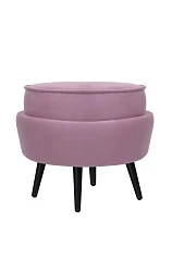 заказать Пуф Pearl Adorn Pink на черных ножках
