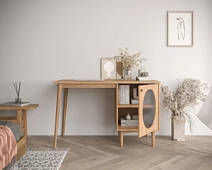 Стол рабочий "Bubble" с правой тумбой арт BBL08 в интернет-магазине