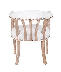 фото Мягкий стул с подлокотниками Tanner White Leather