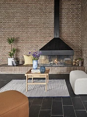 Пуф квадратный HUBSCH оранжевый арт 021212