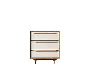 Комод в Скандинавском стиле "Bruni white" на три ящика арт BR07WH в интерьере