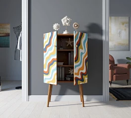 стильные Комод на высоких ножках "Berber" принт 21 арт BB09/Print_21