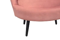 заказать Низкое кресло ракушка Pearl Pink V3 на черных ножках