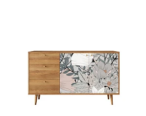 фото Комод "Berber" с двумя дверками и ящиками 50 принт арт BB05/Print_50 в интерьере