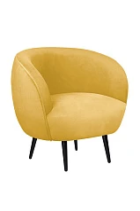 красивое Мягкое кресло Benee Yellow на черных ножках в интернет-магазине